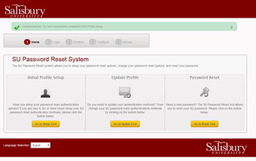 SU Password Reset system