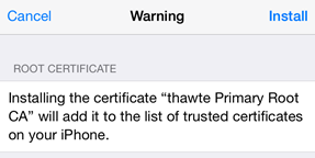install certificate