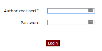 authorized user login screen